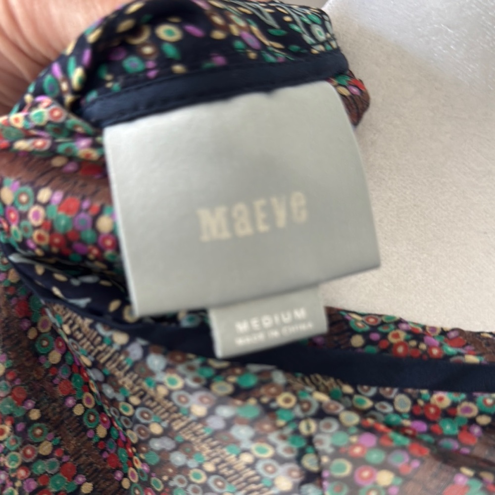 MAEVE Floral Sheer Women's Top - Multicolor - Picture 3 of 3